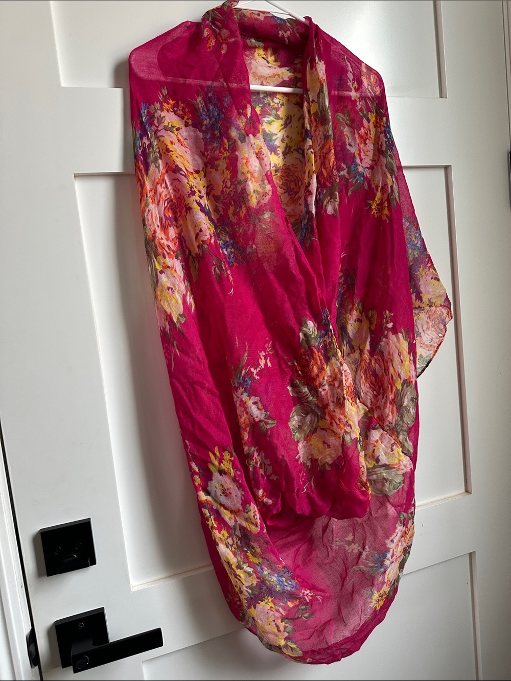 Pink Floral Infinity Scarf - Picture 2 of 9